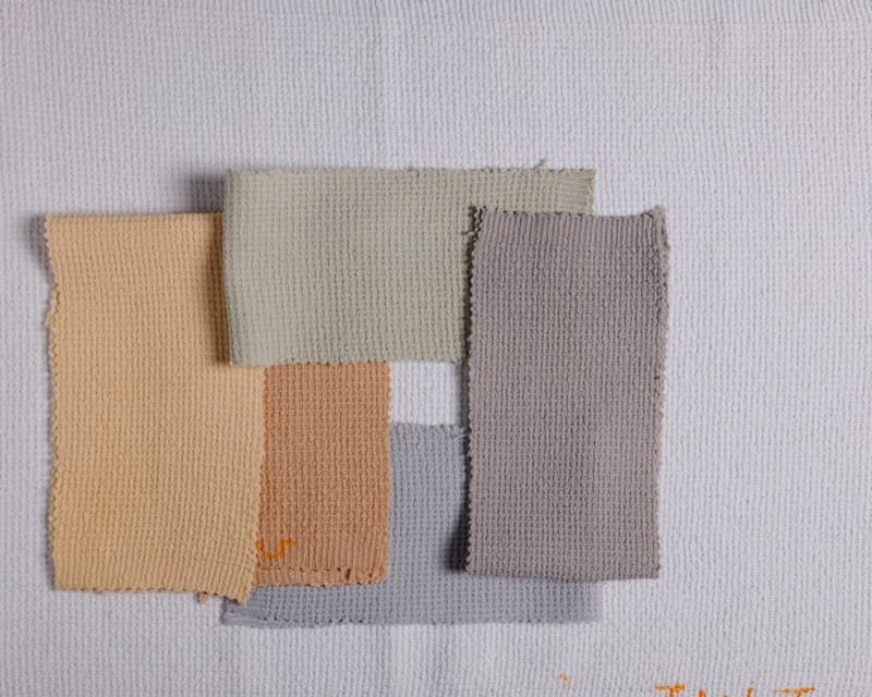 Fabric swatches from the Kapasa sample room